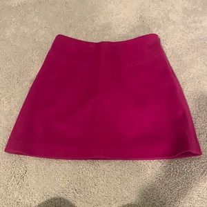 Fuschia Theory wool mini skirt